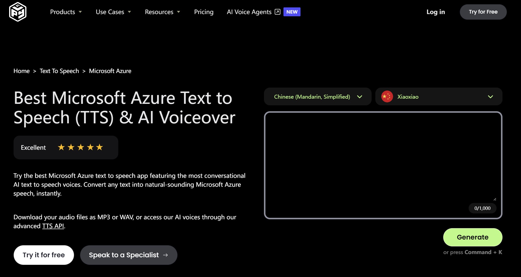 Best Microsoft Azure Text to Speech (TTS) & AI Voiceover