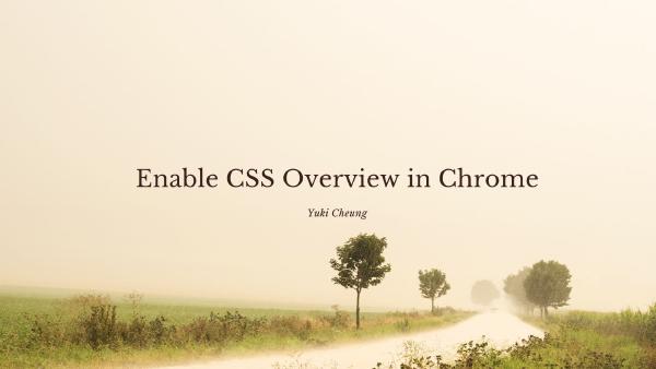 Chrome 實驗性功能 CSS Overview
