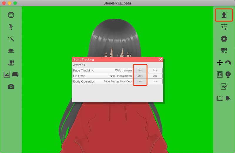 Toggle Tracking in 3teneFREE_beta