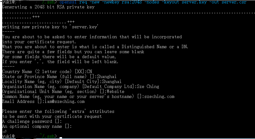 openssl req
